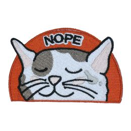 Mooie Slaperige Kat Geborduurde Patches Naaien Begrippen Dierlijke Ijzer Op Kleding Shirt Cartoon Patch