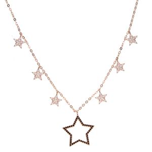 Collier de tour de cou Star Charm Star Starme 100% sterling sier féminin collier clarbone étoile colliers pendents bijoux