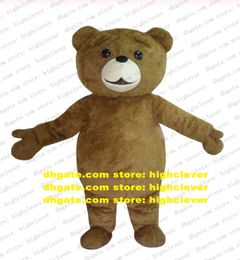 Lovely Ted Teddy Bear Mascot Costume Adult Cartoon Characon Tesitifit Tapid Appreiation Banquet Business Street CX2026 Ship2092732