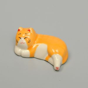 Porte-baguettes en céramique en forme de chat amoureux support de vaisselle décoration de la maison céramique artisanat ornements porte-stylo