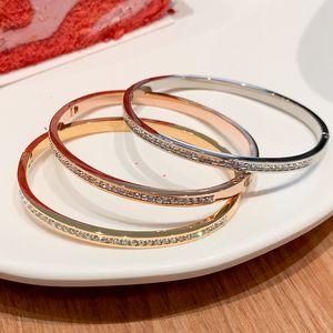 Liefhebbers van mooie armbanden voor damesarmbanden van roestvrij staal en armbanden Zirconia gouden kleur damessieradengeschenken