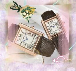 Lovers Diseñador de relojes Hombres Mujeres Japan Quartz Business Clock Square Square Roman Tank Series All The Crime Ultra Finly All SCEARD SCEAR MISTA MUBLA