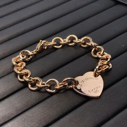 Amantes del corazón pulsera collar de diseñador mujeres hombres lujos pulseras collares conjunto para pareja oro rosa plata joyería fina 223031XS