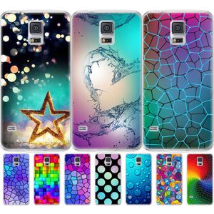 Pour Samsung Galaxy S5 Case Soft Tpu Phone Back Covers Neo Capa I9600 SM-G900F Flower