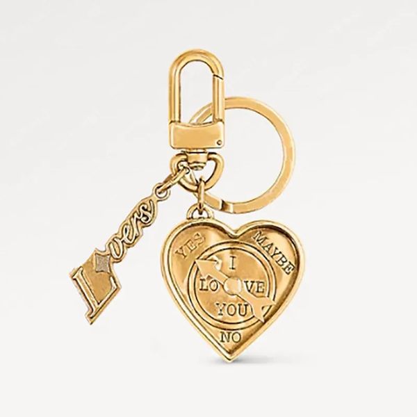 Lovers Heart Designer Keychain Luxury Mens Car Keyring Fashion Gold Key Chain Femme Bag Charm de haute qualité Anneau clé