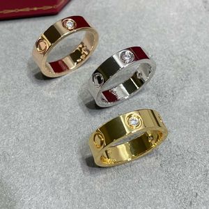 Liefhebbers Love Ring Brand Crystal Wedding Ring Hoge kwaliteit 18K GOUD 5MM Designer ring Diamantring