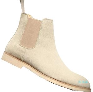 Liefhebbers Men Women Chelsea Boots Suede High Top Low Heel Solid Color Ankle Comfortabele Fashion Classic Business Official Boots CP196