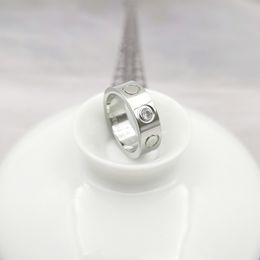liefhebbers ringen vrouw designer ring Luxe Sieraden breedte 4 5 6 MM Titanium Legering Vergulde Diamond Craft Mode Accessoires