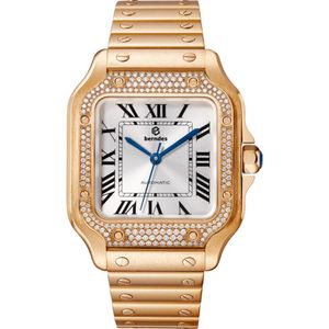 Montre pour amoureux, montre en acier inoxydable de haute qualité, verre saphir, automatique, diamant 256H