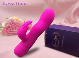 LoveTime Krachtige Sterke Snelheid Rabbit Vibrator Clitoris Stimulator Gspot Massager Seksspeeltjes Vrouwelijke Masturbator Dildo Voor Vrouwen Y201791715