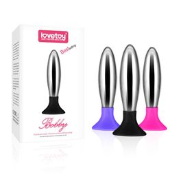 Lovetoy MetalSilicone Gecombineerde Luxe Premium Butt Plug Metalen Unisex Anale Seksspeeltjes Erotische Sex Anale Plug Volwassen Producten2544047