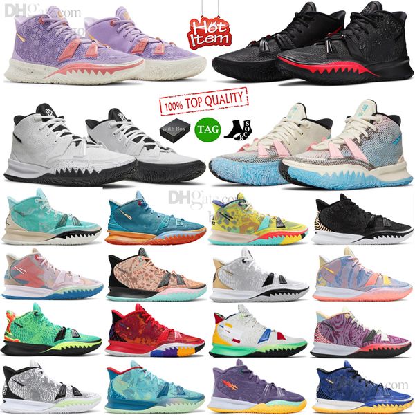 con caja Kyrie 7 Zapatillas de baloncesto Hombres Mujeres Hijas Visions Kyries Entrenadores