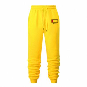 Batterie faible Aidez-moi Automne Hiver Pantalons de sport pour hommes pour pantalons de survêtement décontractés Pantalons Hip Hop Pantalons Streetwear Hommes Cmere Joggers 63Oh #