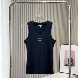 Vrouwen Vest Tanks Knits Top T-Shirt Designer Borduurde BH-mouwloze tee Sport gebreide pullover Woman Vest Yoga Tees Oversize