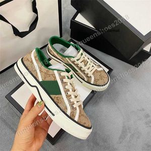 Lage vrijetijdsschoenen Leer Hoge kwaliteit Heren Dames Patroon 1977 Serie Canvas Schoen Klassiek Tennis Witte Sneakers Stijlvolle Trainers Chaussures Scarpes Sport