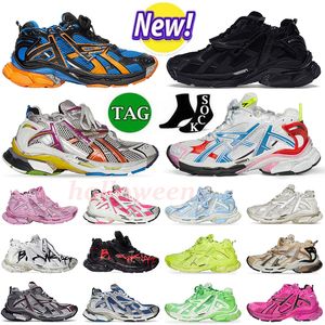 2024 Designer Track Runners 7 7.0 Heren Geklede schoenen Balencaigass Casual Leer Wit Zwart Nylon Mesh Tracks Trainers Graffiti Donker Taupe Platform Sneakers Maat 46