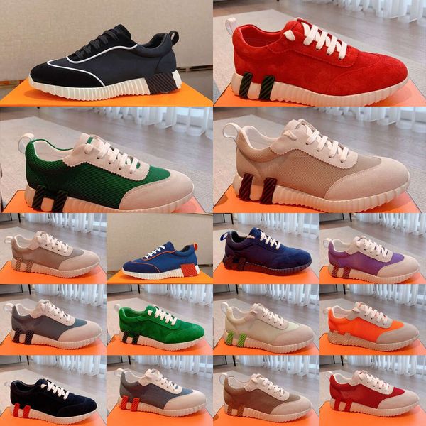 Zapatos de corte bajo Zapatos casuales de diseño Zapatillas de deporte que rebotan Suela ligera Malla Gamuza Piel de cabra Beathable Outdoo Mens Taine Comfot Man Footwea EU38-46 Mens ONU