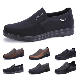 Low Fashion Business style zapatos para hombre cómodos transpirables negro marrón oscuro camello café azul marino pisos suaves fondos hombres oficina zapatillas de deporte casuales 38-44