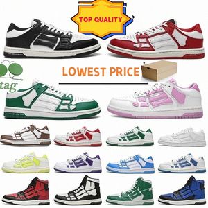 bas haut bottines hommes chaussures formateurs chaussures décontractées plate-forme plate design os skel baskets TOP hommes femmes chaussures applique blanc lime noir rouge chaussures de sport