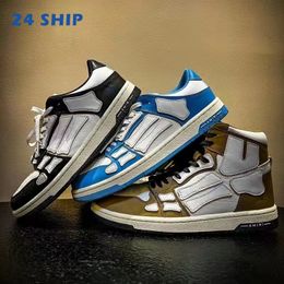 lage hoge top casual enkellaarzen herenschoenen trainers platte zool ontwerp bot sportschoenen vrijetijdsschoenen skel sneakers TOP HI heren damesschoenen appliqué wit limoen zwart groen