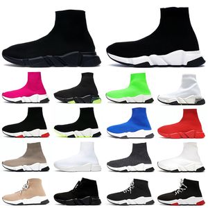 Des Chaussures Balencaiga Balenciaga desinger sock shoes womens mens flat running shoes black shoes beige clear sole volt Graffiti lace-up socks boots【code ：OCTEU21】sneakers