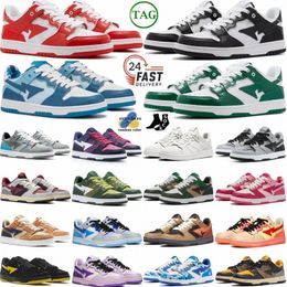 Sneakers Casual Designer Shoes SK8 Sneaker Sta Panda Green Red Patent Triple Purple White Patent Leather STA Logo Gray Gradation Turquozurl#