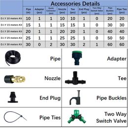 Système de refroidissement à basse pression pour le patio extérieur 4/7 mm en laiton de cuivre en cuivre pulvérisateur 15/10/20/25/30 mètres