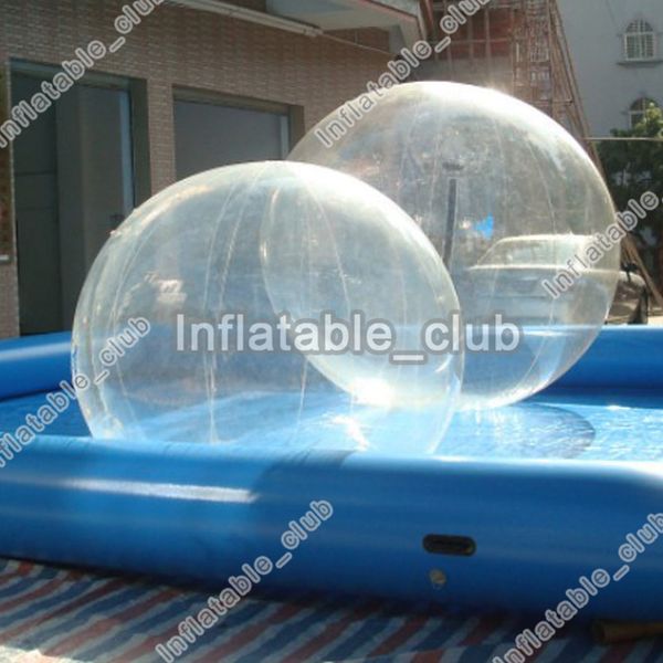 Juguete inflable de buena calidad para niño, pelota para caminar sobre el agua de 2M de diámetro para juegos de piscina de verano, rueda de rodillo de agua de PVC para personas que caminan por dentro