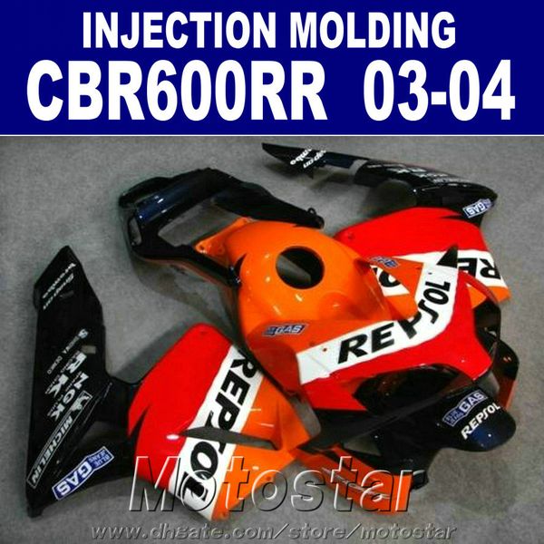 Piezas de carrocería de inyección baratas para HONDA CBR 600RR carenado 2003 2004 OEM set cbr600rr 03 04 carenados de motocicleta iQJA