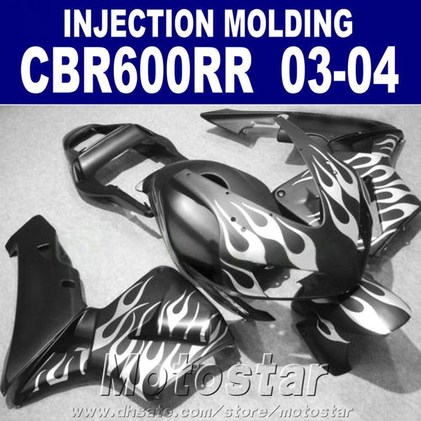 Moulage par injection pas cher pour kits de carénage HONDA CBR 600RR 2003 2004 ensemble gris cbr600rr 03 04 carénages de moto AIXS