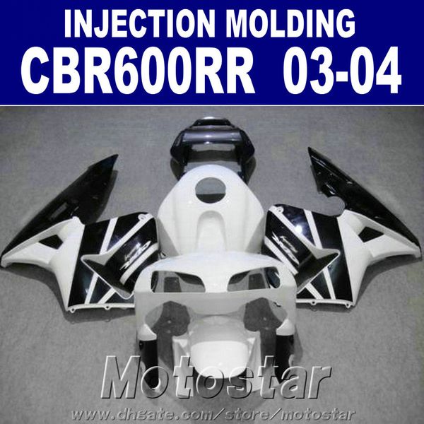 Moule d'injection bon marché pour kits de carénage HONDA CBR 600RR 2003 2004 blanc cbr600rr 03 04 carénages de carrosserie de moto AOF3