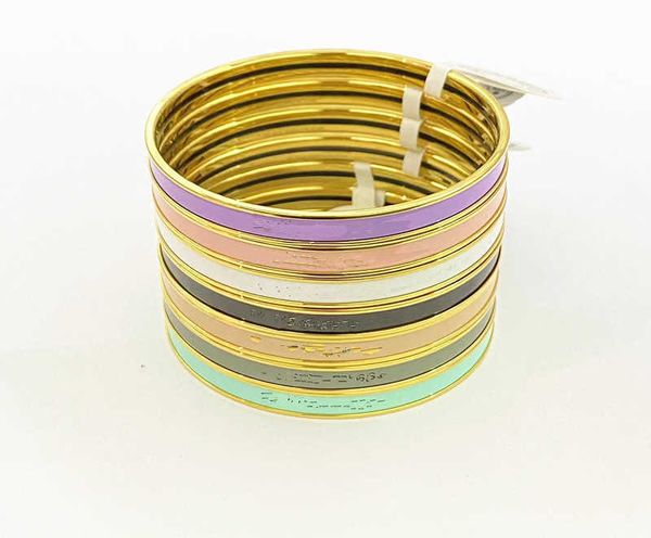 Bijoux à bas prix avec bracelet gravé en acier titane or 18 carats pour femmes, nouveau bracelet de la famille Tan avec vrai Logo