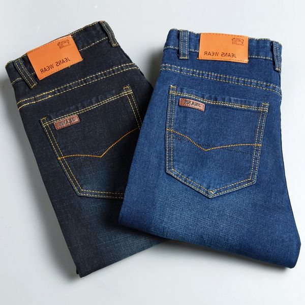 Original Populaire à la mode quatre saisons pantalon hommes Stretch coupe mince confortable ajusté petit droit classique hommes jean hommes