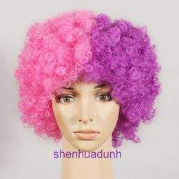 Peluca de mujer de bajo precio cabello tienda en línea Wig corta danza de la calle de moda rizada Black PP Explosive Head Landy Hip-Hop Wig Dadema YA65