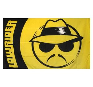 Drapeau jaune et noir à faible cavalier 3x5ft Polyester Club Team Sports Indoor avec 2 œillets en laiton2724835