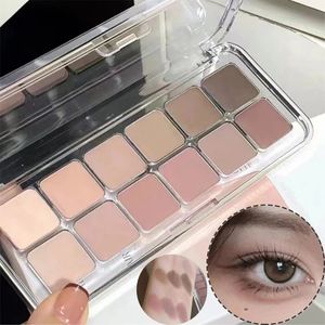 Palette de fards à paupières à faible saturation Nude Matte Color Abricot Feed Shadow Contour Charming Daily Makeup For Women Korean Comestic 240425