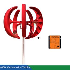 Lage snelheid 2m/s 12V 24V AC 400W Verticale windturbinegenerator Home Windmolen Kit Gratis MPPT -controller voor Boad Light Battery