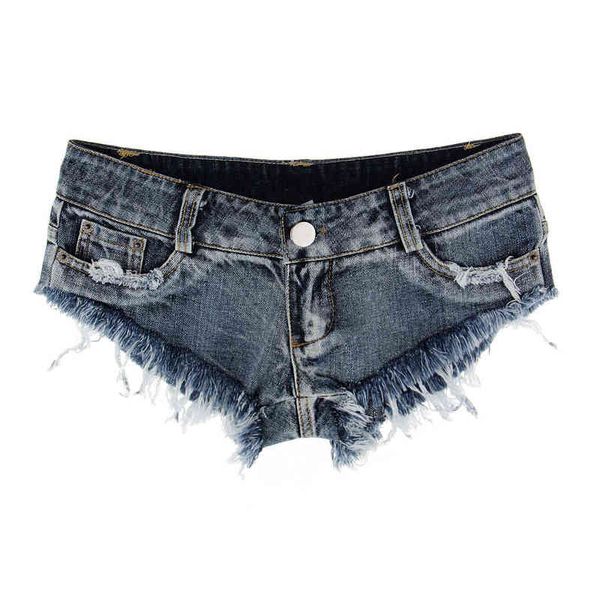 Short taille basse Mini Jeans chauds Pole Dance String Bar Shorts Micro sport Denim plage décontracté dame Y220311