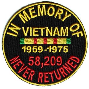 Low With In Memory Of Vietnam Round Patch peut personnaliser n'importe quel logo dont vous avez besoin Iron Backing248E