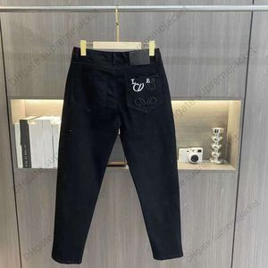 Lowe – jean brodé de marque pour hommes, pantalon épais de haute qualité, ample, décontracté, pieds fins, nouvelle collection automne/hiver