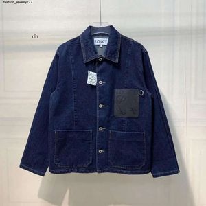 Vestes lowe Nanyou de haute qualité printemps automne lo.e manteau denim avant coffre en cuir poche lâche des hommes décontractés femmes modes es couches 2513 b3