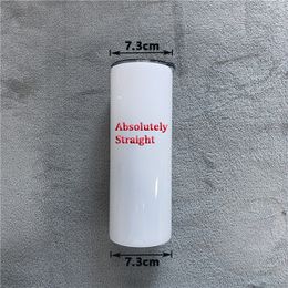 Sublimatie Rechte Skinny Tumblers 20oz in Bulk Blanks Rvs Straight Tumblers Cups Waterflessen Koffie Auto Tumblers Mokken DIY