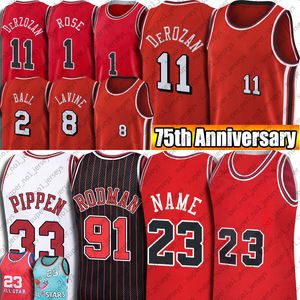 Chicago Bulls Michael Jordan MJ Jersey Retro 91 Dennis Rodman Jerseys 33 Scottie Pippen Jersey Vintage Basketball North Carolina Tar Heel Teel Team Jersey