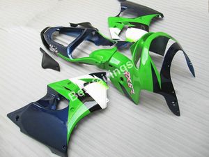 Lagere prijs Hoogwaardige Fairing Kit voor Kawasaki Ninja ZX6R 98 99 Diepblauwe Groene Carrosserieballen Set ZX6R 1998 1999 ET34