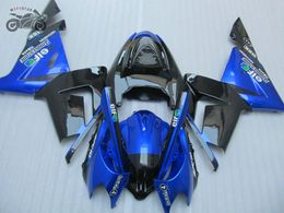 Gratis Custom Fairing Kits voor Kawasaki Ninja 04 05 ZX10R Blue Hoge Kwaliteit Motorcycle Road Race Backings Set ZX-10R 2004 2005