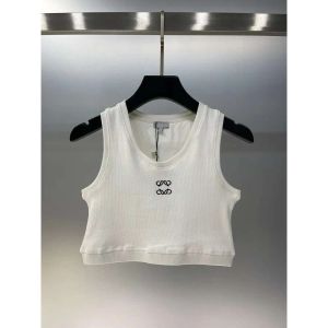 Lowes Vest Designer T-shirt Loews Top Top Femme Tricots Trop Loeweee Designer Broiderie sans manches Sans manches en tricot en tricot en tricot.
