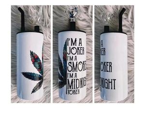 Laagste prijs 15oz 20oz sublimatie rechte skinny tumbler met rokende deksel sub hookah tumbler lege witte roestvrijstalen koffiekop geïsoleerde vacuüm waterfles