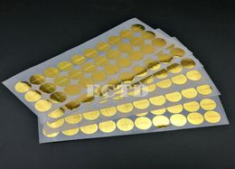 Laagste 2000pcs goud originele hologram beveiligingslabels knabbelen evidente sticker 06quot117432222