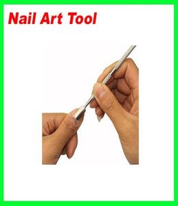 Laagste 500 pcslot Cuticle Nail -nagel Art Pusher Lepel Manicure Pedicure Cutter Remover Care Tool Nieuw 2713569