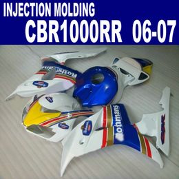 Kit de carénage au prix le plus bas pour moulage par injection HONDA CBR1000RR 06 07 jaune blanc noir CBR 1000 RR 2006 2007 carénages carrosserie AQ52